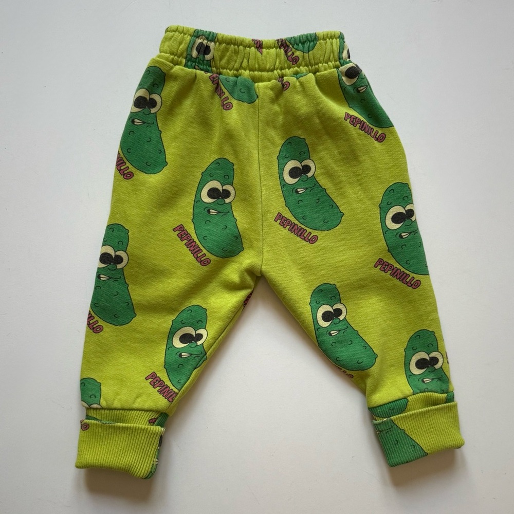 Hugo Loves Tiki Kids Unisex Pickles Sweatpants - Green - Size 6-12M - Picture 5 of 10